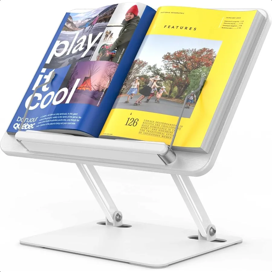 BS01 Book Stand for Reading Adjustable Book Holder Ergonomic Laptop Stand with Elastic Page Clips for Music Scores Recipe Table
BS01 Book Stand for Reading Adjustable Book Holder Ergonomic Laptop Stand with Elastic Page Clips for Music Scores Recipe Table