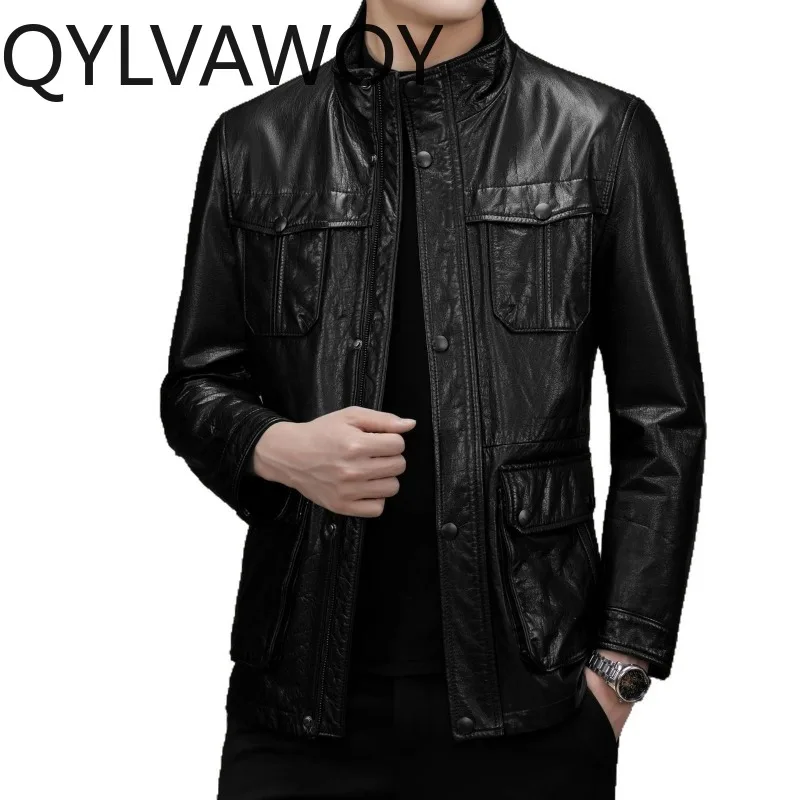 QYLVAWOY Real Leather Motorcycle Jacket Top-grain Cowhide Leather Jacket Coats Spring Autumn Jackets for Man Stylish Chaquetas
QYLVAWOY Real Leather Motorcycle Jacket Top-grain Cowhide Leather Jacket Coats Spring Autumn Jackets for Man Stylish Chaquetas