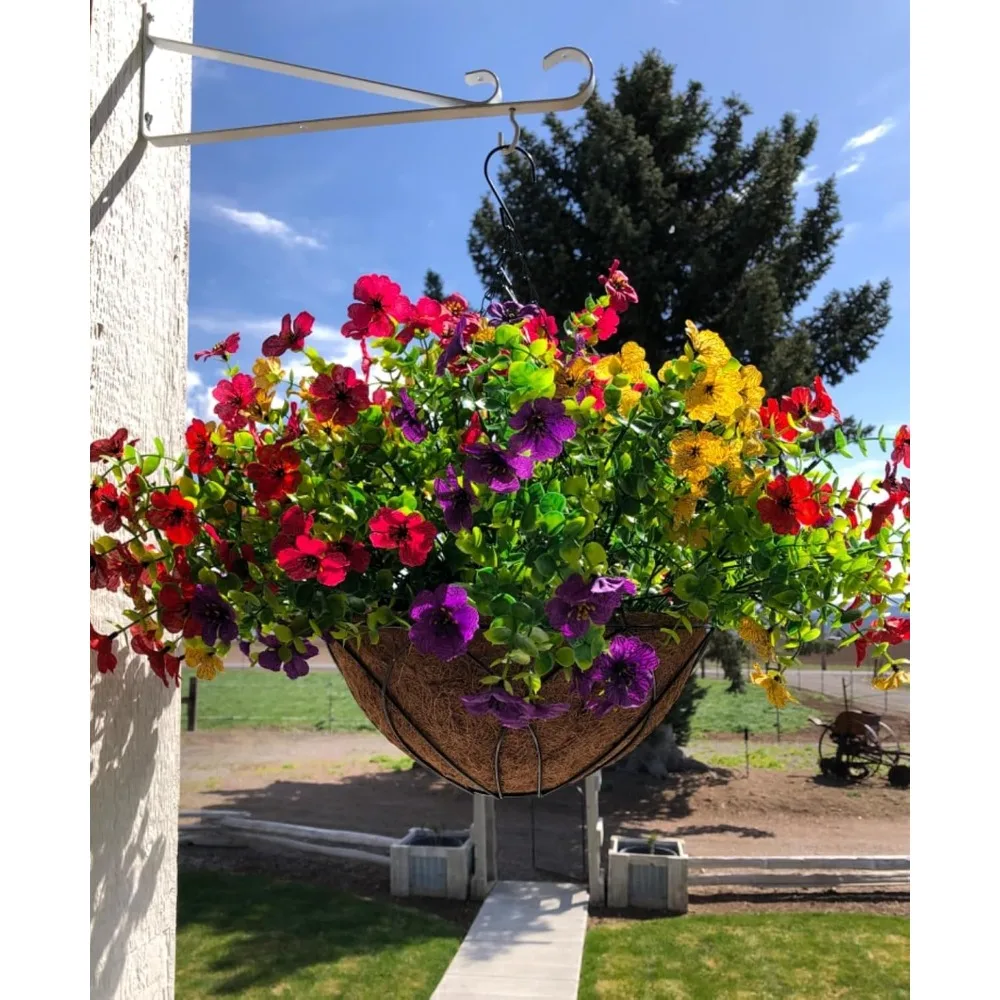 Artificial Faux Hanging Plants Flowers Basket, Colorful Daisy Flowers Eucalyptus UV Resistant Look Real, Simulation Plant
Artificial Faux Hanging Plants Flowers Basket, Colorful Daisy Flowers Eucalyptus UV Resistant Look Real, Simulation Plant