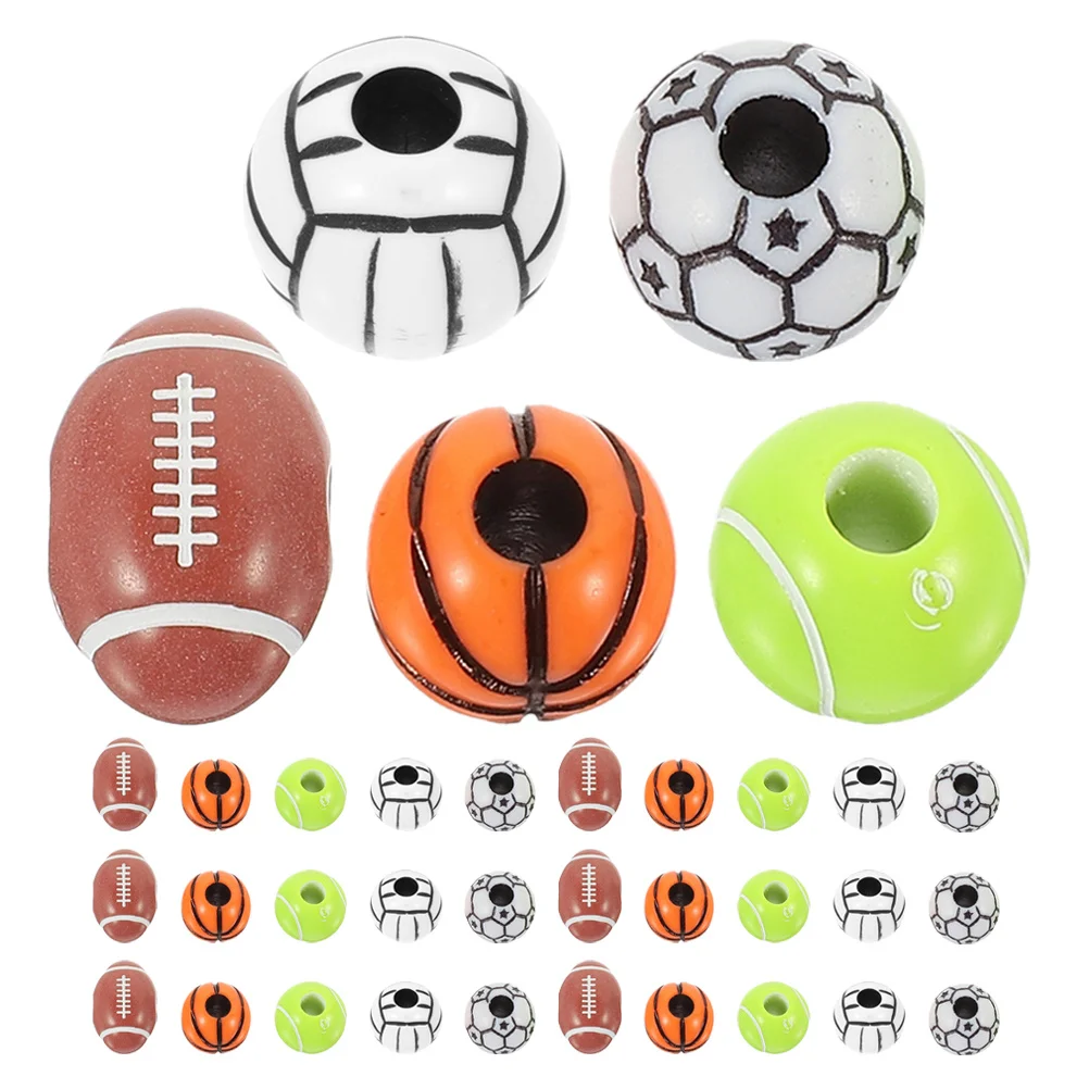 100 шт., смоляные бусины «сделай сам», браслет, изготовление ювелирных изделий, круглые свободные спортивные шарики, бусины, аксессуары для рукоделия, футбольные подвески
100 шт., смоляные бусины «сделай сам», браслет, изготовление ювелирных изделий, круглые свободные спортивные шарики, бусины, аксессуары для рукоделия, футбольные подвески