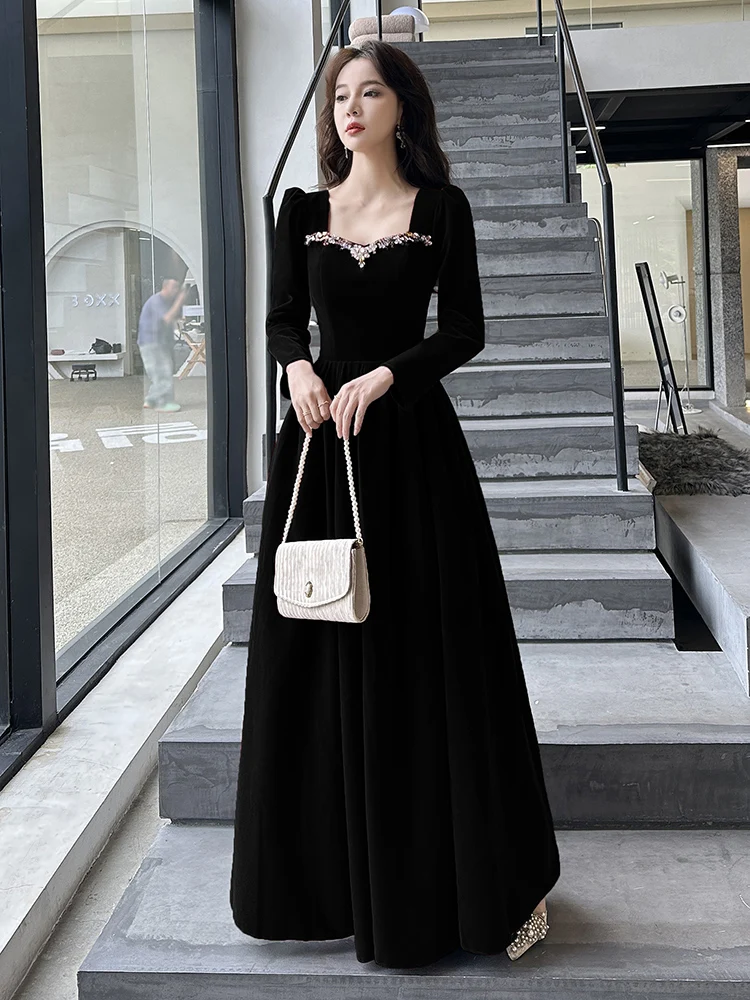 Ele Bla Evening Gown for Women Par Host Wedding Celebration Floor Length Long Sve Korean Sle Polyester Fabric
Ele Bla Evening Gown for Women Par Host Wedding Celebration Floor Length Long Sve Korean Sle Polyester Fabric