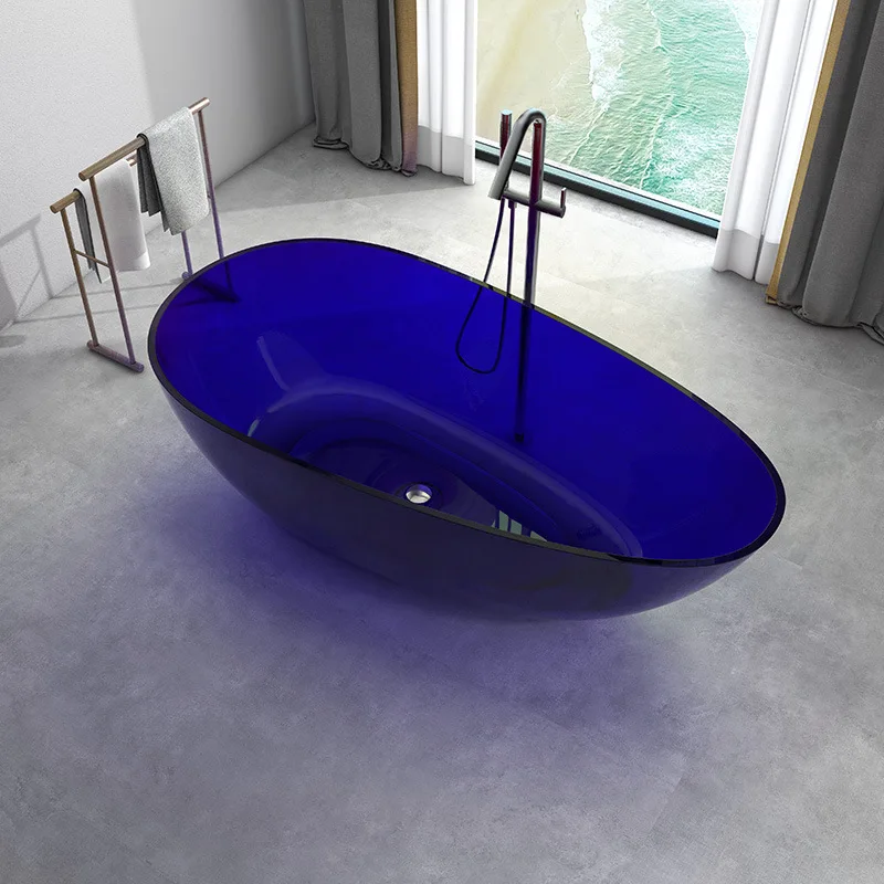Transparent resin hotel freestanding bathtub integrated molding goose egg Internet celebrity bathtub
Transparent resin hotel freestanding bathtub integrated molding goose egg Internet celebrity bathtub