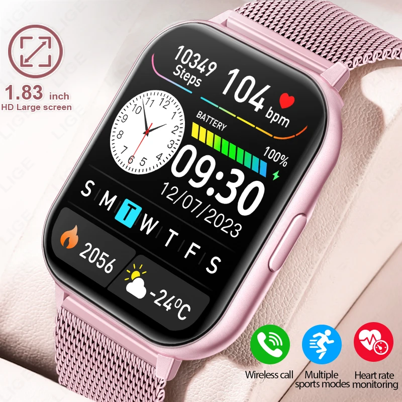 LIGE Fashion Sports Smart Watch Bluetooth Blood Oxygen Heart Rate Supports Bluetooth Voice Calls LCD Display Women Men Gift 2025
LIGE Fashion Sports Smart Watch Bluetooth Blood Oxygen Heart Rate Supports Bluetooth Voice Calls LCD Display Women Men Gift 2025