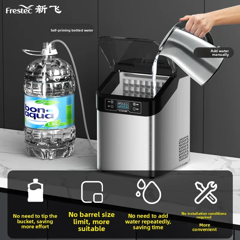 220V Newfly Portable Ice Maker Small Automatic Square Ice Cube Machine for Home Use
220V Newfly Portable Ice Maker Small Automatic Square Ice Cube Machine for Home Use