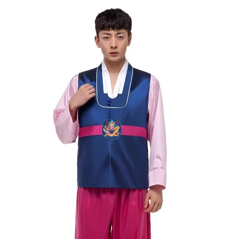 Court Style Hanbok for Men Traditional Korean Clothing Carnival Party Vest Pants Full Set Travel Wedding Groom Uniforms Hanboks
Court Style Hanbok for Men Traditional Korean Clothing Carnival Party Vest Pants Full Set Travel Wedding Groom Uniforms Hanboks