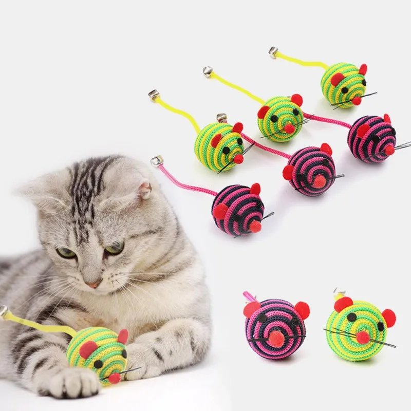 1pc Random Color Coil Rope Mouse Head Fake Mouse And Cat Toys With Bells 4cm Eco-Friendly Kitten Ball Pet Entertainment Supplies
1pc Random Color Coil Rope Mouse Head Fake Mouse And Cat Toys With Bells 4cm Eco-Friendly Kitten Ball Pet Entertainment Supplies