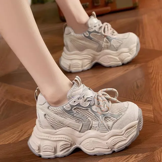 Women's Thick Bottom Dad Shoes Genuine Leather Breathable Mesh Casual Sports Shoes Versatile Low Top round Toe Spring Summer
Women's Thick Bottom Dad Shoes Genuine Leather Breathable Mesh Casual Sports Shoes Versatile Low Top round Toe Spring Summer