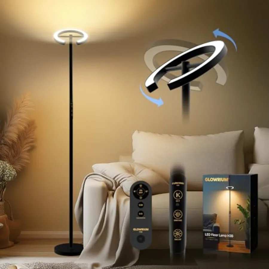 H3B Floor Lamp for Bedroom, 71 Inch Bright LED Modern Corner Lamp with Remote, 4 Color Temperatures Tall Standing Reading Lamp
H3B Floor Lamp for Bedroom, 71 Inch Bright LED Modern Corner Lamp with Remote, 4 Color Temperatures Tall Standing Reading Lamp