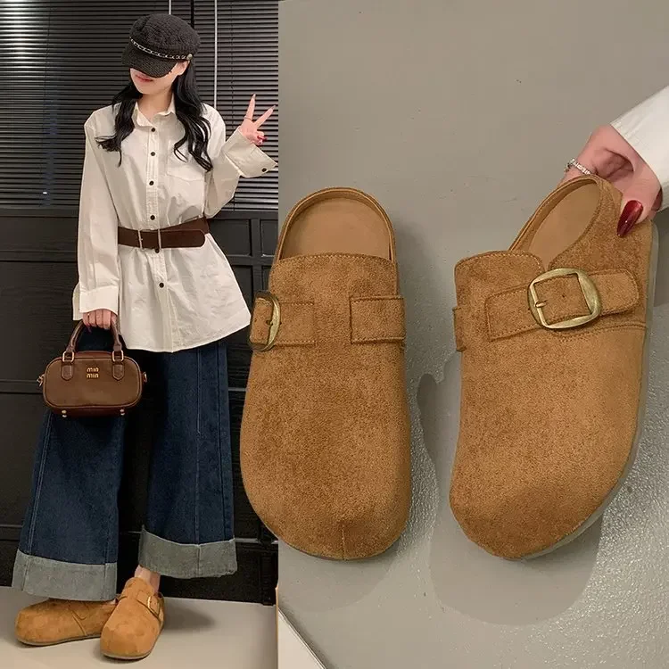 Korean Style Caramel Mules for Women Suede Thick Sole Memory Foam Insole Non Slip Lightweight Daily Footwear
Korean Style Caramel Mules for Women Suede Thick Sole Memory Foam Insole Non Slip Lightweight Daily Footwear