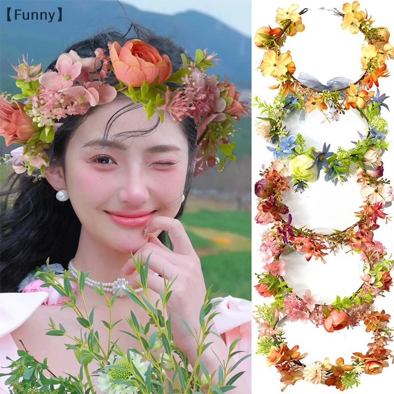 〔Funny〕Forest-style Simulated Garland High-end Super Fairy Flower Headdress Scenic Atmosphere Photo-taking Headband
〔Funny〕Forest-style Simulated Garland High-end Super Fairy Flower Headdress Scenic Atmosphere Photo-taking Headband