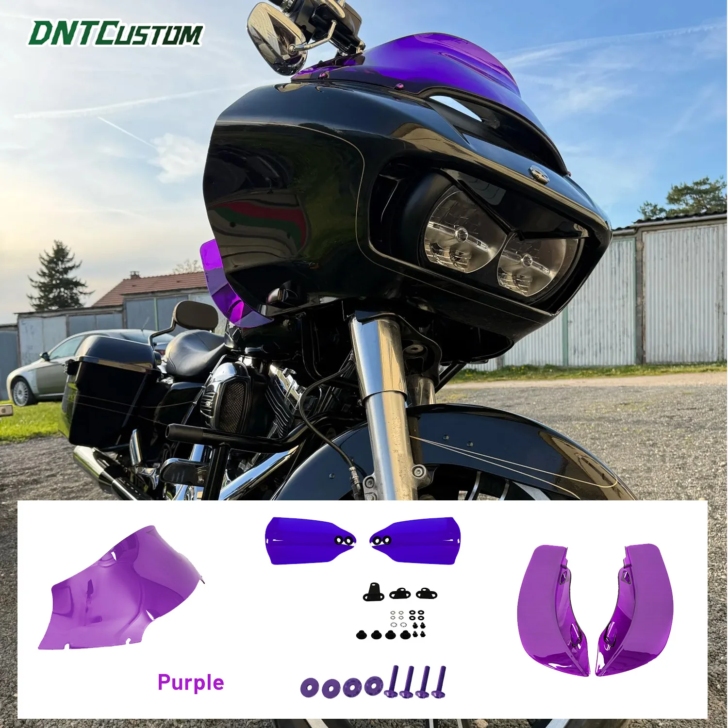 DNTCUSTOM 9" PC Customized Windshield&Screws&Hand Guard Handshield&Air Deflector for Harley Touring Road Glide 2015-2023
DNTCUSTOM 9" PC Customized Windshield&Screws&Hand Guard Handshield&Air Deflector for Harley Touring Road Glide 2015-2023