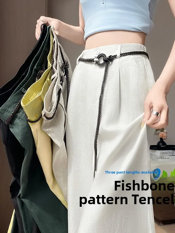 Summer 2026 High Waist Wide Leg Pants Casual Ice Silk Linen Floor Length Women's Loose Fit Straight Leg Trousers
Summer 2026 High Waist Wide Leg Pants Casual Ice Silk Linen Floor Length Women's Loose Fit Straight Leg Trousers