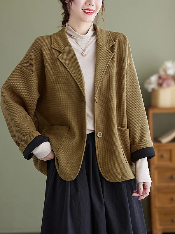 Ретро-рубашка свободного кроя для повседневной носки, однотонная, с эффектом стройности, с воротником-стойкой, модная, повседневная, женская, хлопковая, с длинным рукавом
Ретро-рубашка свободного кроя для повседневной носки, однотонная, с эффектом стройности, с воротником-стойкой, модная, повседневная, женская, хлопковая, с длинным рукавом