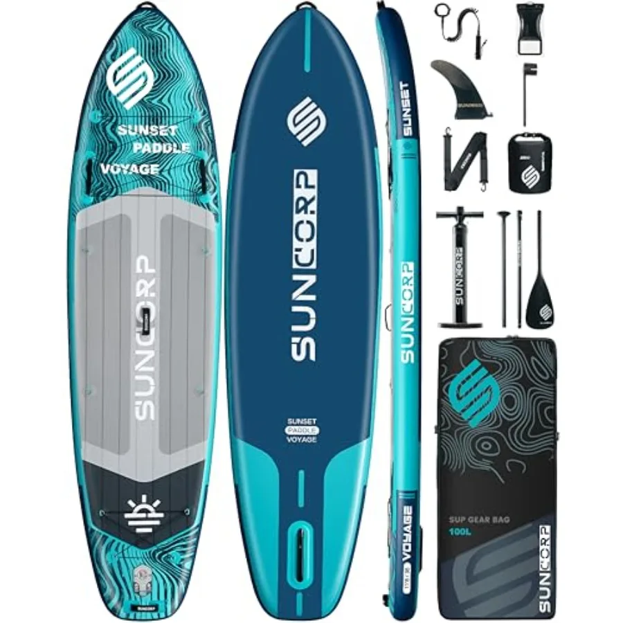 Inflatable Paddle Board for Family Fishing Yoga Extra Wide 11.6'x35'' Durable PVC Blue/Gray 450lbs Capacity Dual-Action Pump 10
Inflatable Paddle Board for Family Fishing Yoga Extra Wide 11.6'x35'' Durable PVC Blue/Gray 450lbs Capacity Dual-Action Pump 10