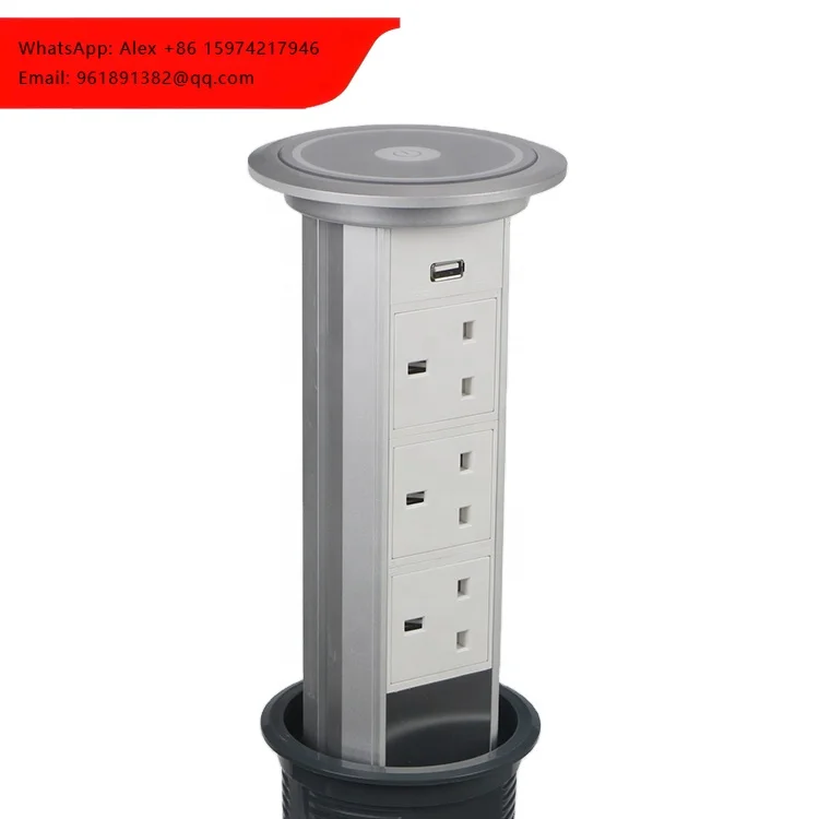 Kitchen Tabletop Pop Up Power Tower Socket 3 Outlets 13A Self Grounding WIFI Enabled Aluminum Alloy CE For
Kitchen Tabletop Pop Up Power Tower Socket 3 Outlets 13A Self Grounding WIFI Enabled Aluminum Alloy CE For