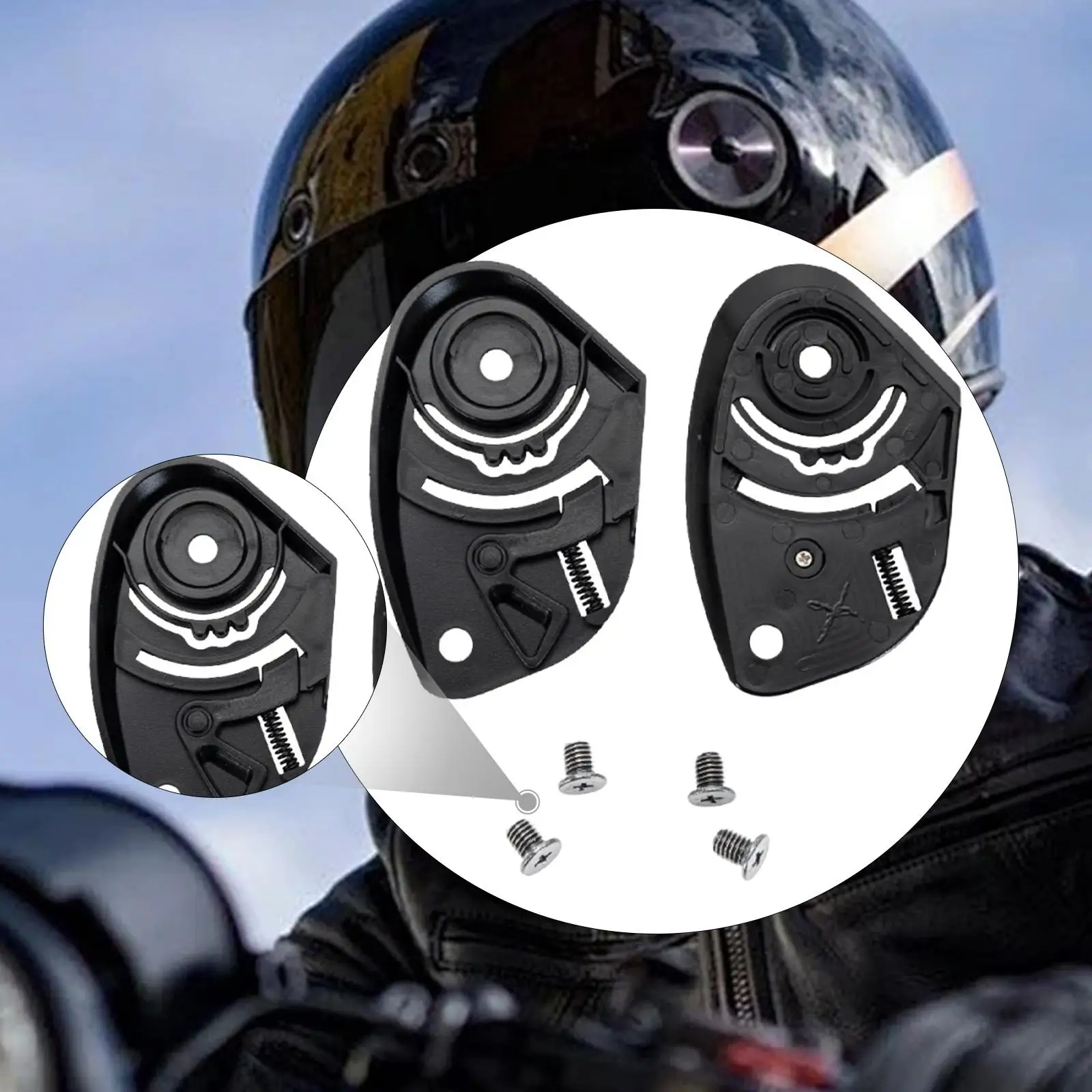 1 Pair Motorbike Helmet Shield Base Half Helmet Visor Mounting Base for Y-526
1 Pair Motorbike Helmet Shield Base Half Helmet Visor Mounting Base for Y-526