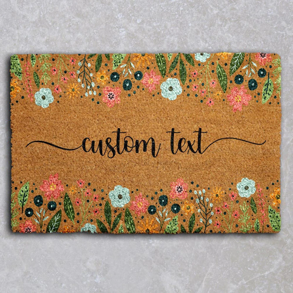 Personalized Colorful Floral Doormat with Custom Text Wildflowers Welcome Mat Spring Summer Front Porch Decor Housewarming Gift
Personalized Colorful Floral Doormat with Custom Text Wildflowers Welcome Mat Spring Summer Front Porch Decor Housewarming Gift