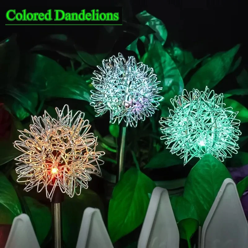1PCS Solar Garden Lights Iron Ball Dandelion Stakes Solar Flower Lamp Outdoor LED Light Yard Art Atmosphere Fairy Night Light
1PCS Solar Garden Lights Iron Ball Dandelion Stakes Solar Flower Lamp Outdoor LED Light Yard Art Atmosphere Fairy Night Light