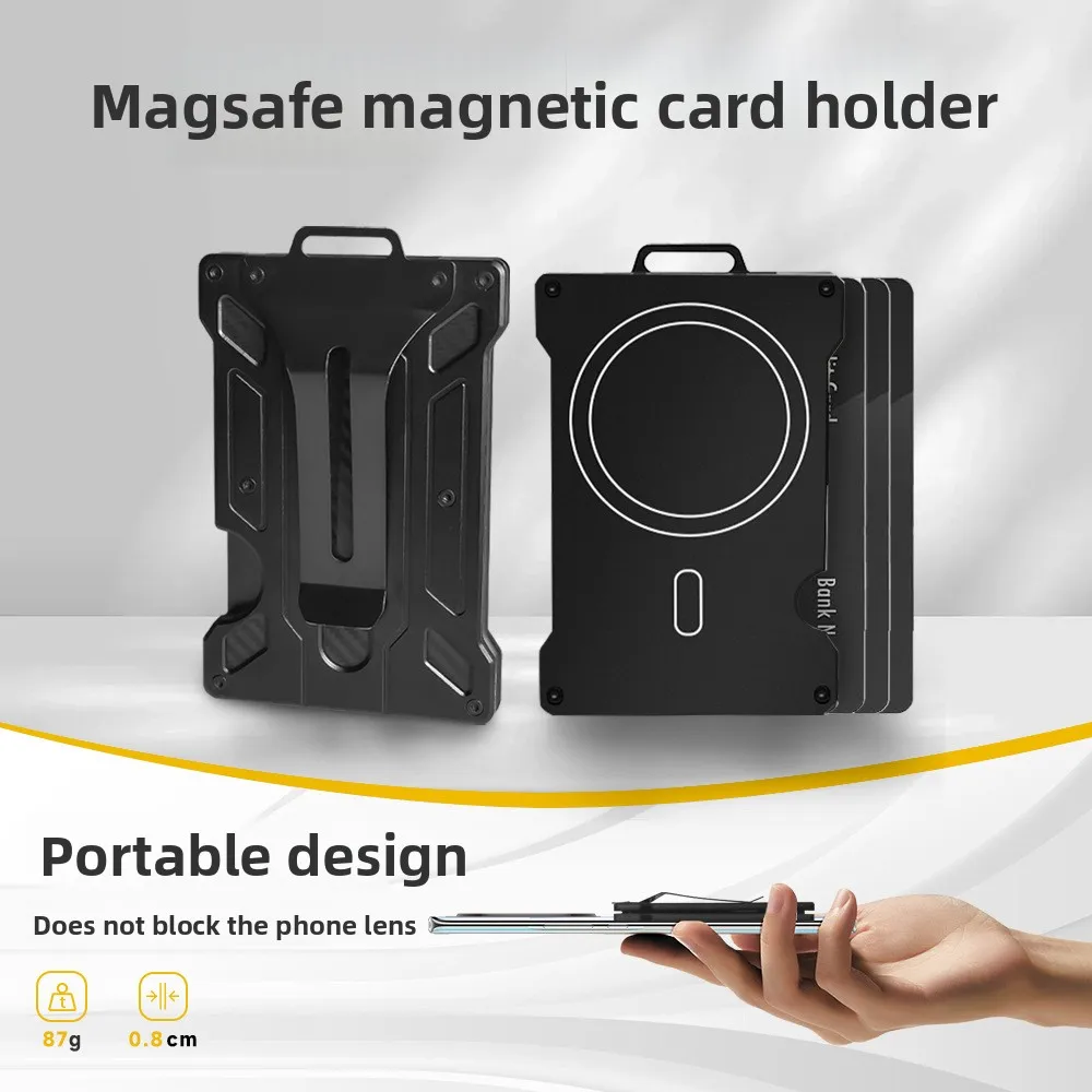 Magsafe magnetic metal wallet, built-in super magnet, suitable for Apple mobile phone magnetic card bag
Magsafe magnetic metal wallet, built-in super magnet, suitable for Apple mobile phone magnetic card bag