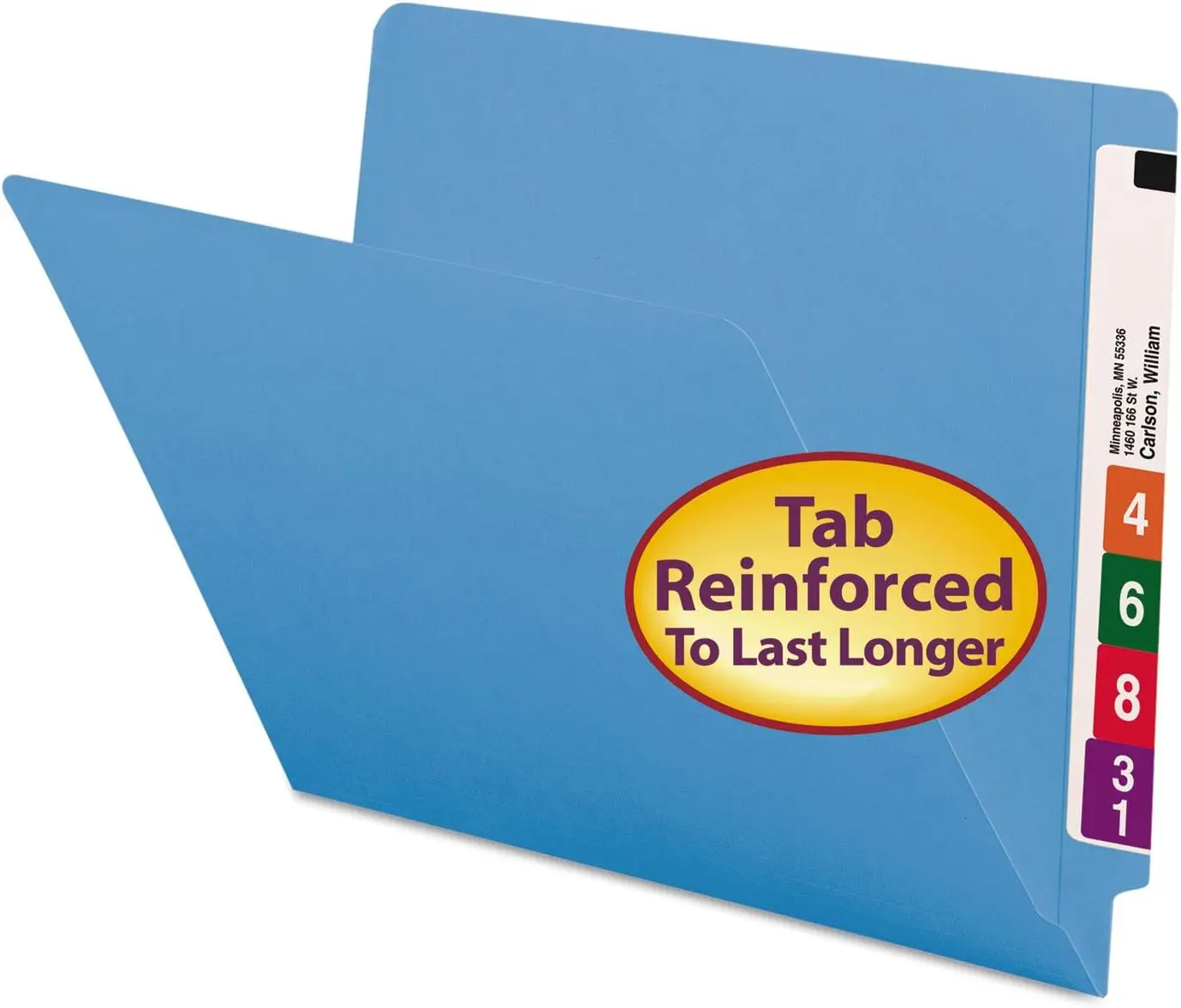 End Tab File Folders for Shelf Filing, Letter Size, Straight-Cut Tab, Blue, 100 Pack
End Tab File Folders for Shelf Filing, Letter Size, Straight-Cut Tab, Blue, 100 Pack