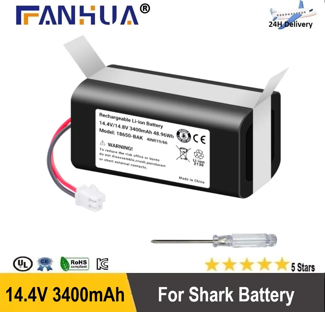 RVBAT850 Battery for Shark Ion R75, R85, S87, RV761, RV771,RV850C, RV1000S, RV1001AE, RV1100VL, UR1000SR, RV700_N, RV720_N
RVBAT850 Battery for Shark Ion R75, R85, S87, RV761, RV771,RV850C, RV1000S, RV1001AE, RV1100VL, UR1000SR, RV700_N, RV720_N