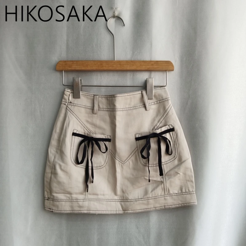 Bow Pocket Patchwork Casual Skirts Women Vintage High Waist Package Hip A-line Mini Jupe Spring Summer 2025 New Japan Faldas
Bow Pocket Patchwork Casual Skirts Women Vintage High Waist Package Hip A-line Mini Jupe Spring Summer 2025 New Japan Faldas