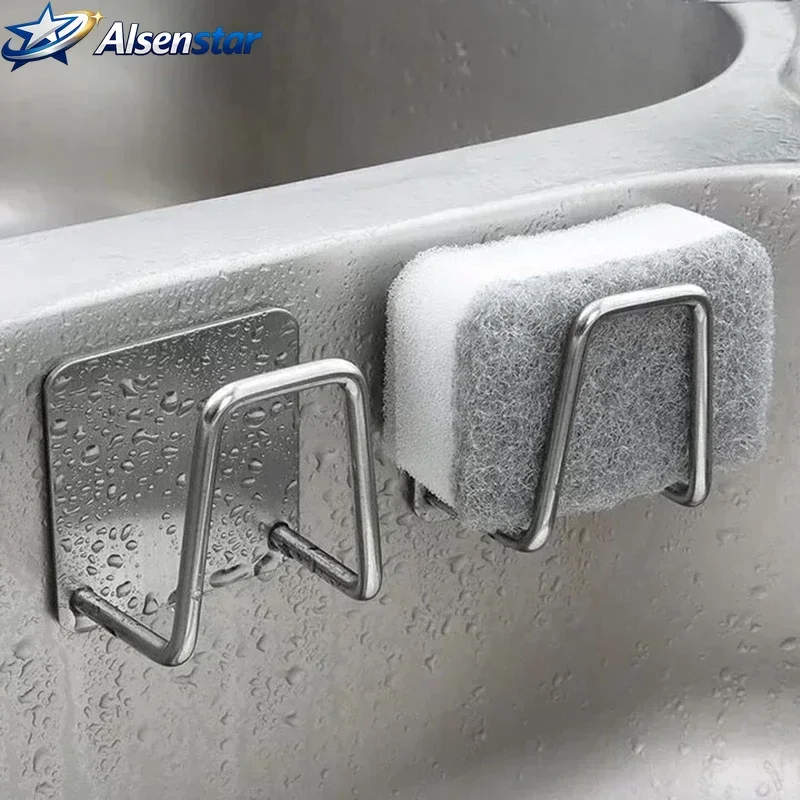 Kitchen Stainless Steel Sink Sponges Holder Self Adhesive Drain Drying Rack Kitchen Wall Hooks Accessories Storage Organizer
Kitchen Stainless Steel Sink Sponges Holder Self Adhesive Drain Drying Rack Kitchen Wall Hooks Accessories Storage Organizer