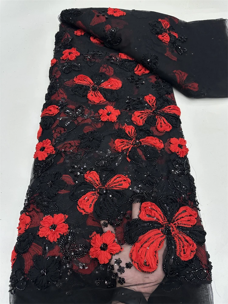 Latest African beads Lace Fabric High Quality Sequin Embroidery French Tulle Nigerian Wedding Asoebi Material 5Yards
Latest African beads Lace Fabric High Quality Sequin Embroidery French Tulle Nigerian Wedding Asoebi Material 5Yards