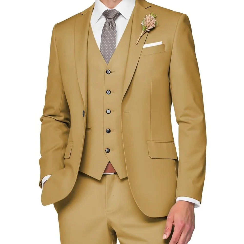 Men's Formal Wedding Ternos High-End Slim Fit 3-Piece Business Casual Suit for Dance Party Smok
Men's Formal Wedding Ternos High-End Slim Fit 3-Piece Business Casual Suit for Dance Party Smok