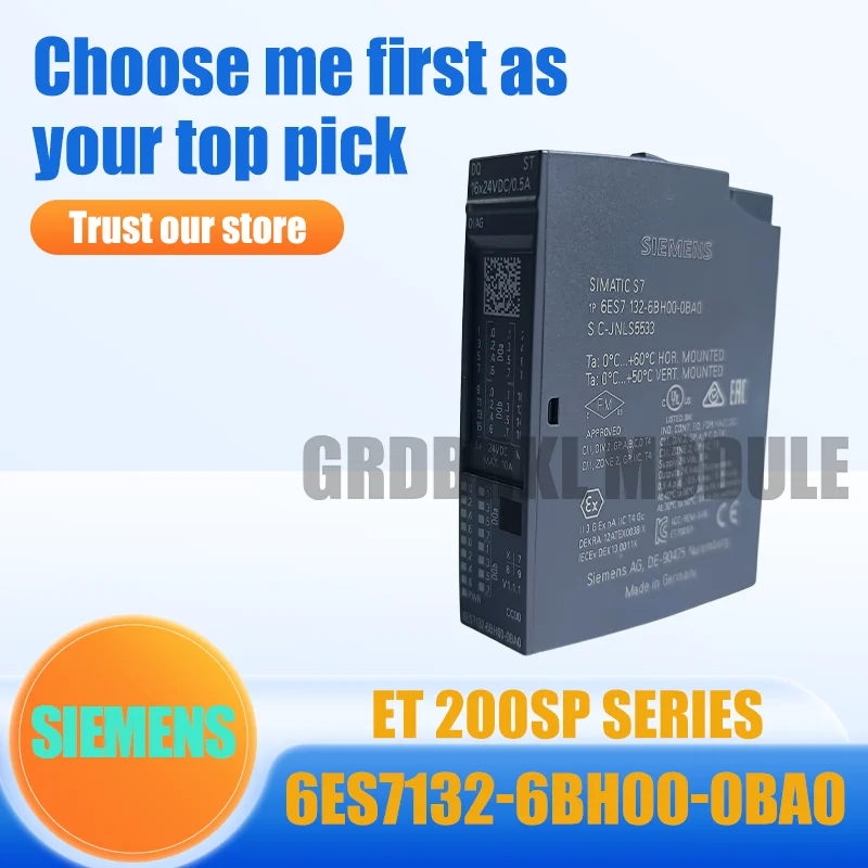 New Original SIEMENS 6ES7132-6BH00-0BA0 ET 200SP Digital Output Module DQ 16x 24VDC/0.5A
New Original SIEMENS 6ES7132-6BH00-0BA0 ET 200SP Digital Output Module DQ 16x 24VDC/0.5A