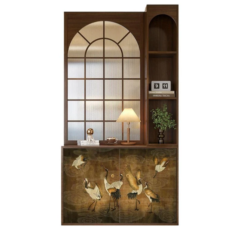 French retro solid wood Changhong glass entry door screen partition living room shoe cabinet entrance cabinet American home
French retro solid wood Changhong glass entry door screen partition living room shoe cabinet entrance cabinet American home
