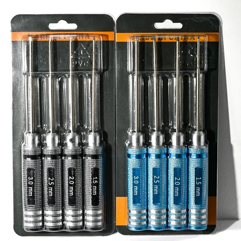 4Pcs Top Quality Titanium Nitride TiNi Hex Driver Wrench Screwdriver 1.5mm/2mm/2.5mm/3.0mm for RC Cars
4Pcs Top Quality Titanium Nitride TiNi Hex Driver Wrench Screwdriver 1.5mm/2mm/2.5mm/3.0mm for RC Cars