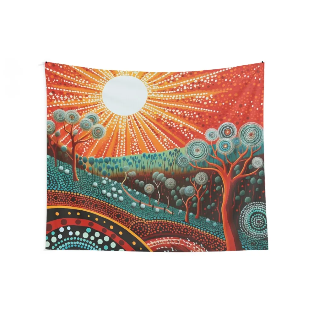 Aboriginal Authentic Art - Sunrays Tapestry Wall Hanging Wall Wall Art Hanging Home Decorations Aesthetic Tapestry
Aboriginal Authentic Art - Sunrays Tapestry Wall Hanging Wall Wall Art Hanging Home Decorations Aesthetic Tapestry
