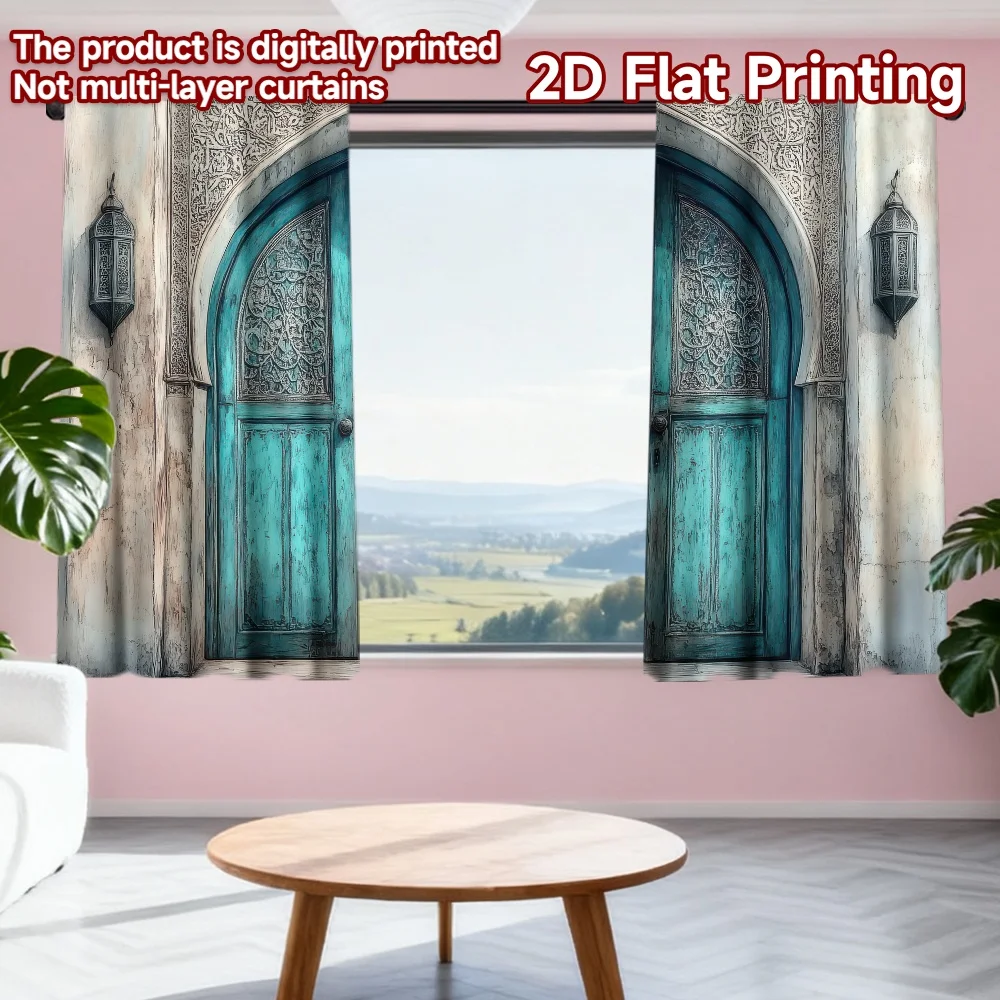 2D flat printing 2pcs Curtains Rustic Blue Door Artistry Digital Printed Polyester Drapes Birthday Party for Indoor Celebrations
2D flat printing 2pcs Curtains Rustic Blue Door Artistry Digital Printed Polyester Drapes Birthday Party for Indoor Celebrations