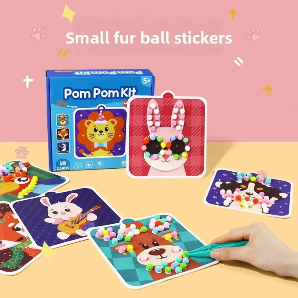 Montessori Children's Sticker Book Educational Early Learning DIY Material Kit Pom-pom Collage Animal Pompom Crafts
Montessori Children's Sticker Book Educational Early Learning DIY Material Kit Pom-pom Collage Animal Pompom Crafts