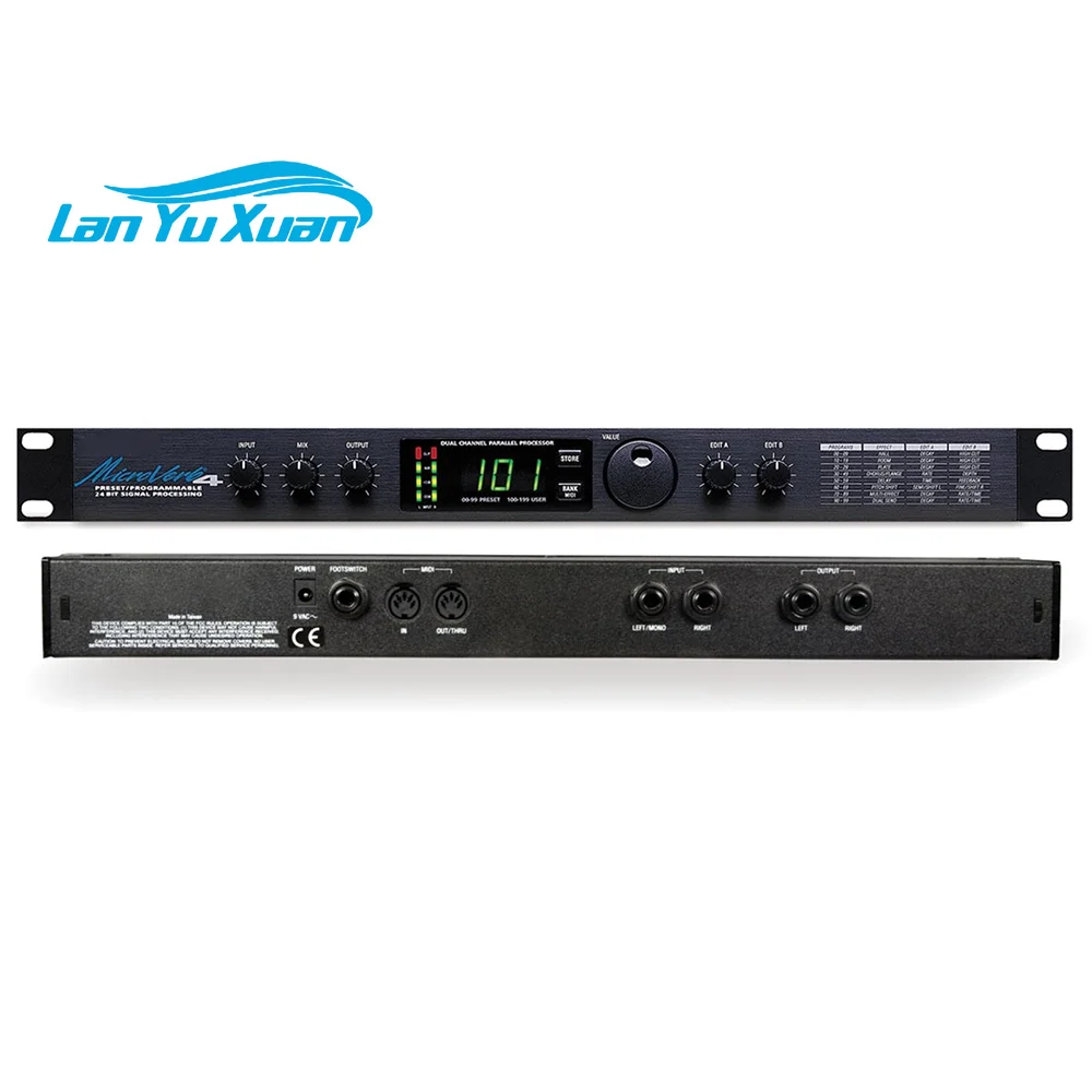 MICROVERB 4 18-bit Preset/programmable signal Processor 18-bit Conversion Special FX Parameters MIDI Control of Program Changes
MICROVERB 4 18-bit Preset/programmable signal Processor 18-bit Conversion Special FX Parameters MIDI Control of Program Changes
