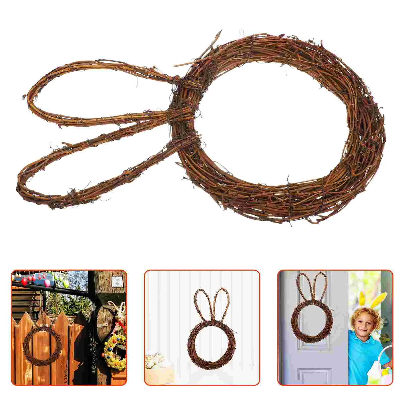 Handmade Bunny Shaped Spring Rattan Wreath For Easter Front Door Decorations Spring Wreath For Home Outdoors Gardens Decor
Handmade Bunny Shaped Spring Rattan Wreath For Easter Front Door Decorations Spring Wreath For Home Outdoors Gardens Decor