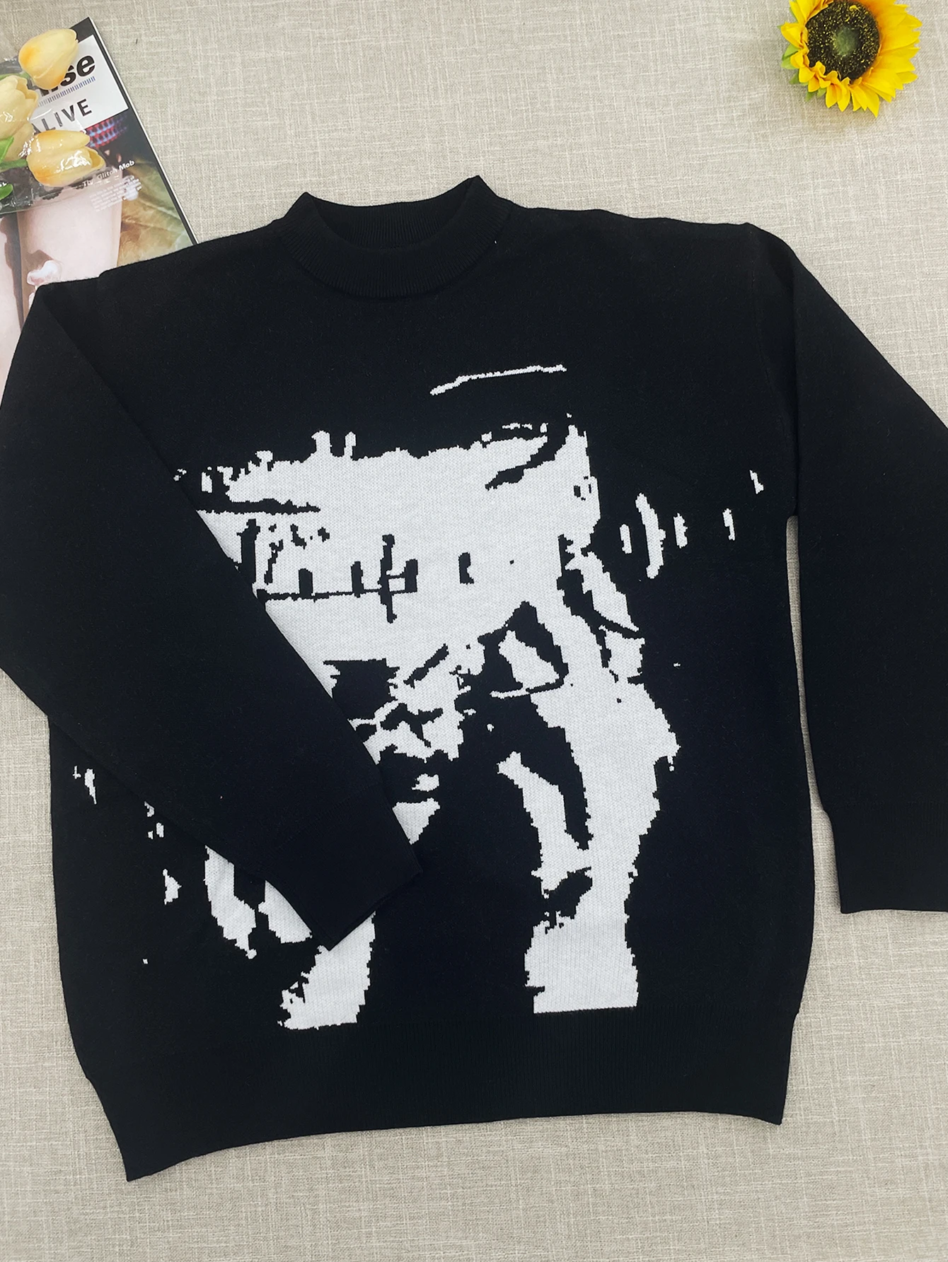 Women's Knitted Hip Hop Streetwear Sweater Vintage Unisex Fall Casual Punk Y2k Clothes Pullover Gothic 90s Grunge Black Sweaters
Women's Knitted Hip Hop Streetwear Sweater Vintage Unisex Fall Casual Punk Y2k Clothes Pullover Gothic 90s Grunge Black Sweaters