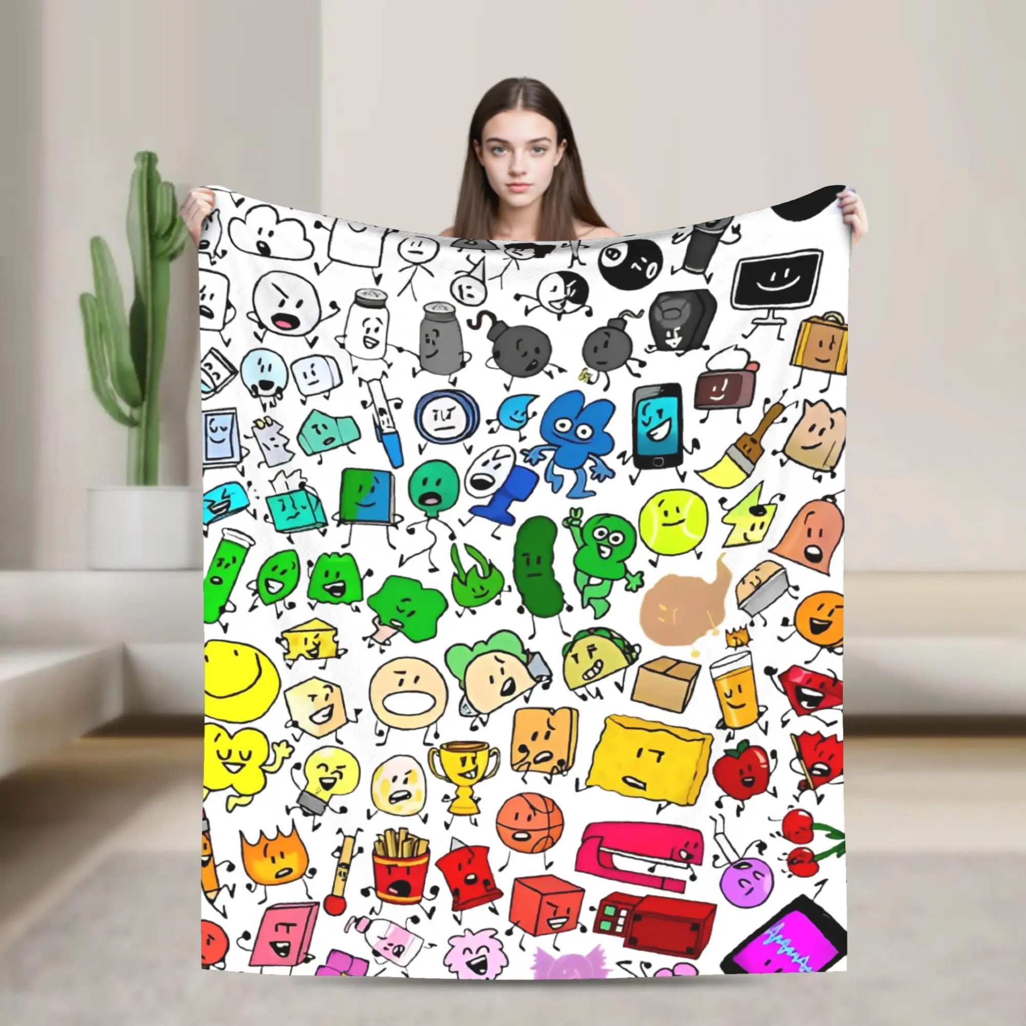 BFDI Inanimate Insanity All Characters Bedding Throws Flannel Bedspread For Bedroom Fashion Sofa Bed Cover
BFDI Inanimate Insanity All Characters Bedding Throws Flannel Bedspread For Bedroom Fashion Sofa Bed Cover