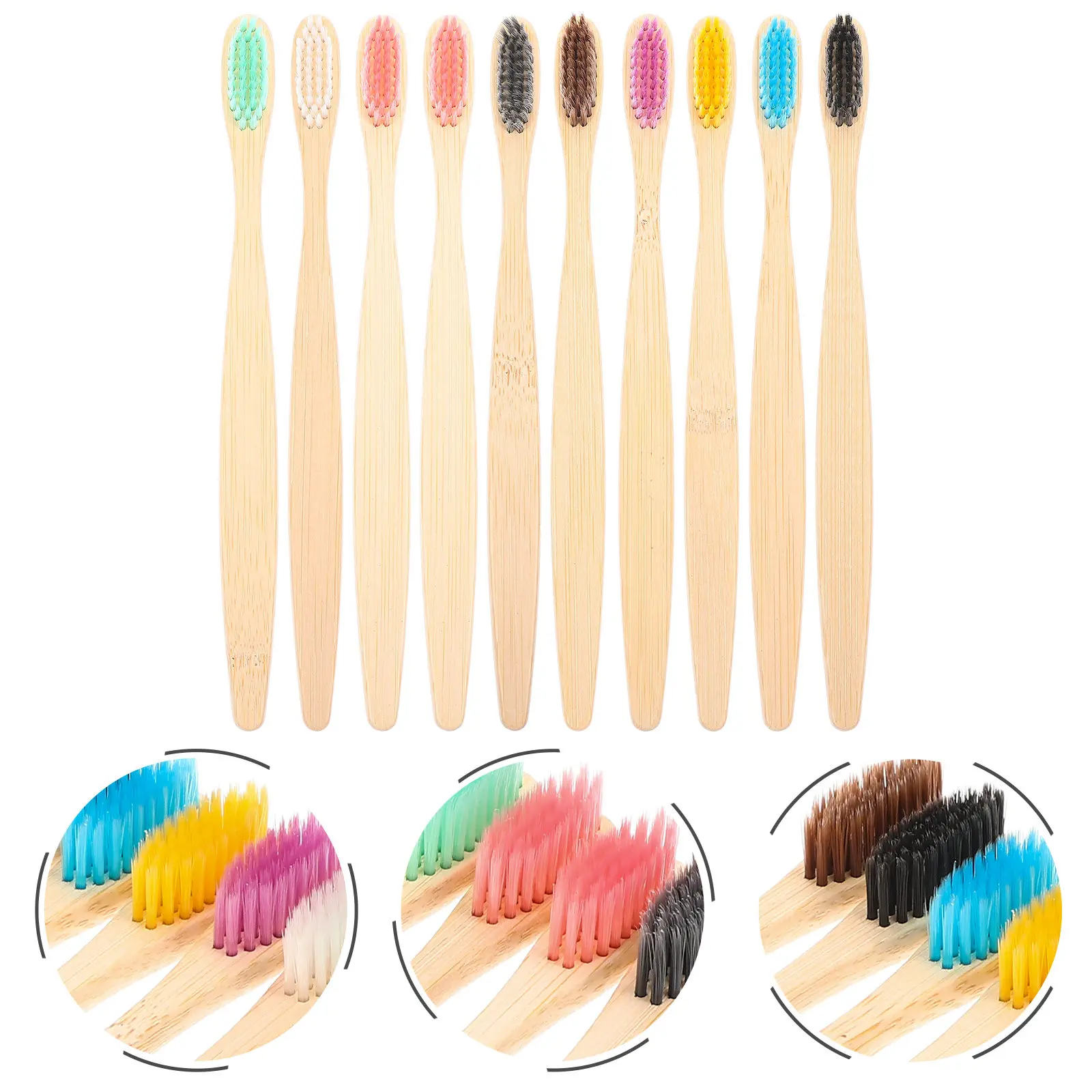 Набор из 10 бамбуковых угольных зубных щеток с мягкой щетиной и деревянной ручкой, портативный дорожный набор для ухода за полостью рта, для взрослых
Набор из 10 бамбуковых угольных зубных щеток с мягкой щетиной и деревянной ручкой, портативный дорожный набор для ухода за полостью рта, для взрослых