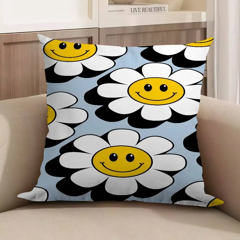 Smiley Daisy Pattern Pillow Cover Sofa Cushion Cover Home Room Decoration Children Gift 
Smiley Daisy Pattern Pillow Cover Sofa Cushion Cover Home Room Decoration Children Gift