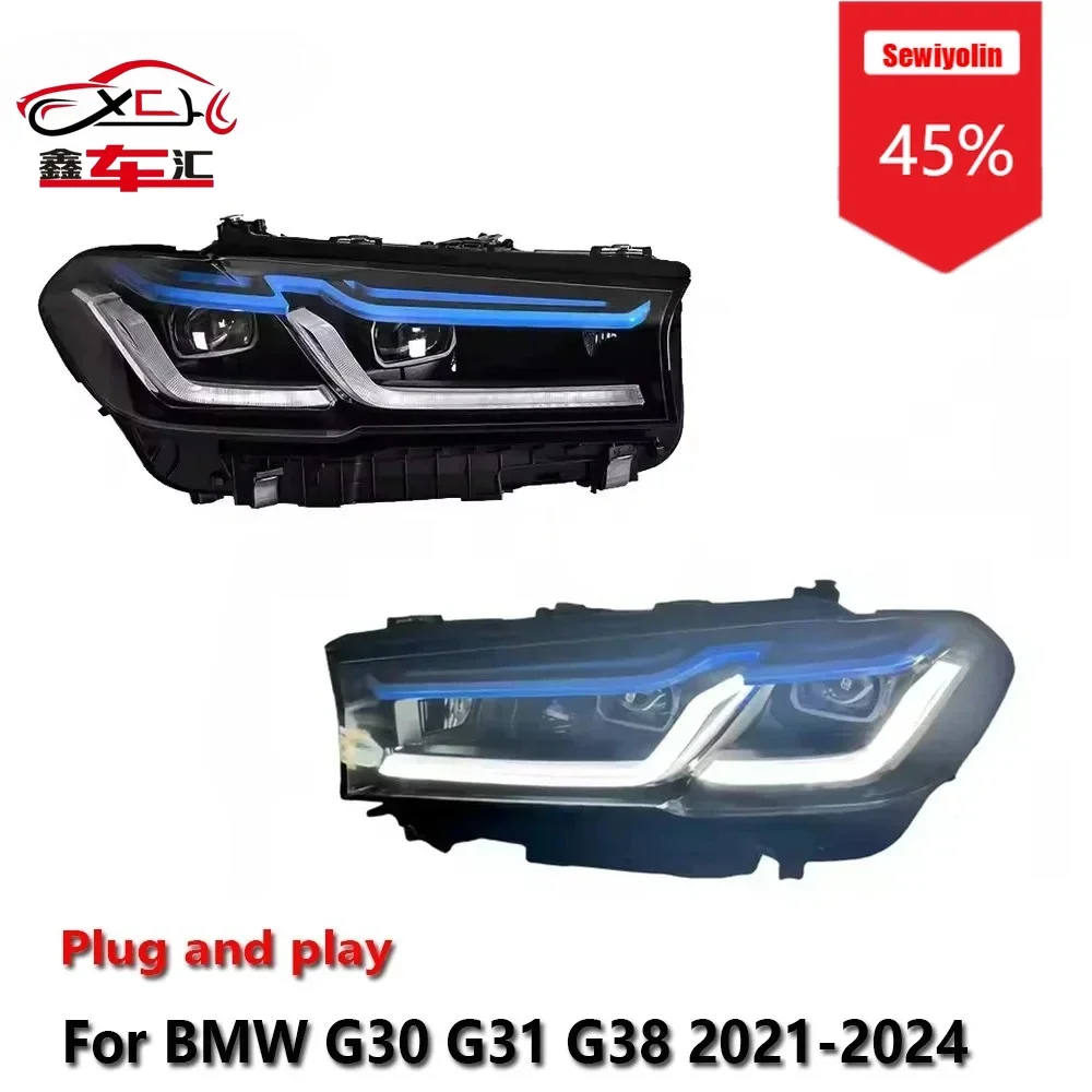 Sewiyolin Car LED Headlight Light Assemblies For BMW 5 G38 G30 G31 2021-2024 Auto Fog DRL Brake Turn Signal Lamp Plug and Play
Sewiyolin Car LED Headlight Light Assemblies For BMW 5 G38 G30 G31 2021-2024 Auto Fog DRL Brake Turn Signal Lamp Plug and Play