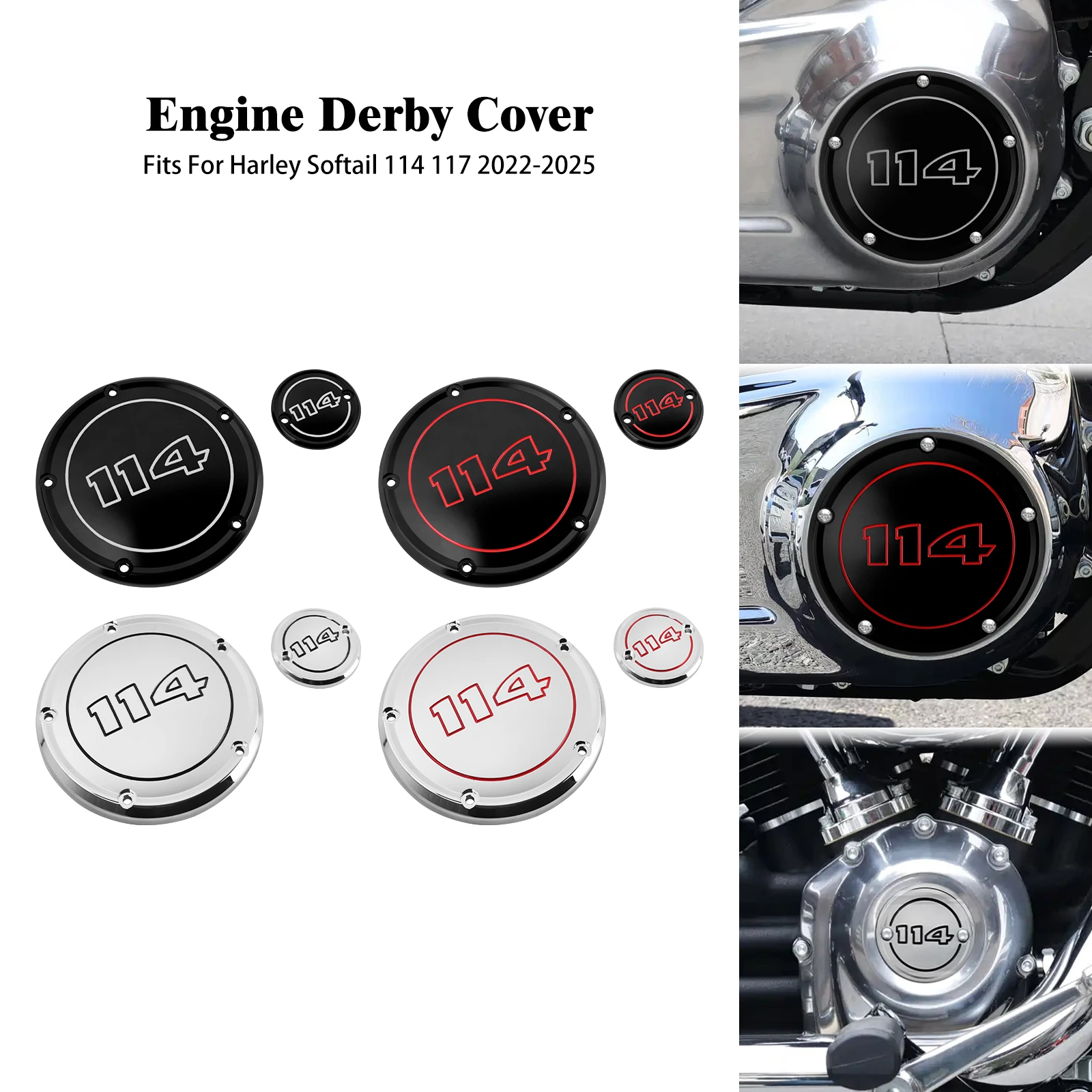 Motorcycle Derby Timing Cover Clutch Timer Engine Side Trim For Harley Softail 114 117 Breakout Fat Bob FXLR Fat Boy FXBB 22-25
Motorcycle Derby Timing Cover Clutch Timer Engine Side Trim For Harley Softail 114 117 Breakout Fat Bob FXLR Fat Boy FXBB 22-25