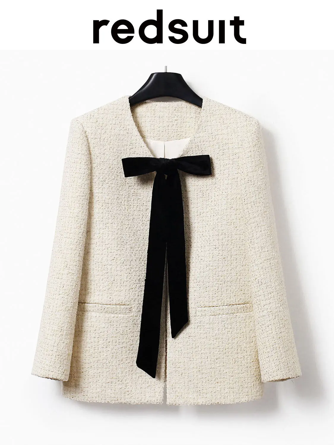 New Fashionable V-neck bow ribbon coarse woolen coat, light luxury top Can customize size
New Fashionable V-neck bow ribbon coarse woolen coat, light luxury top Can customize size