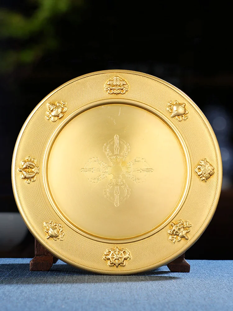 Pure copper, Buddhist goods, eight auspicious Manza plate, Manda plate
Pure copper, Buddhist goods, eight auspicious Manza plate, Manda plate