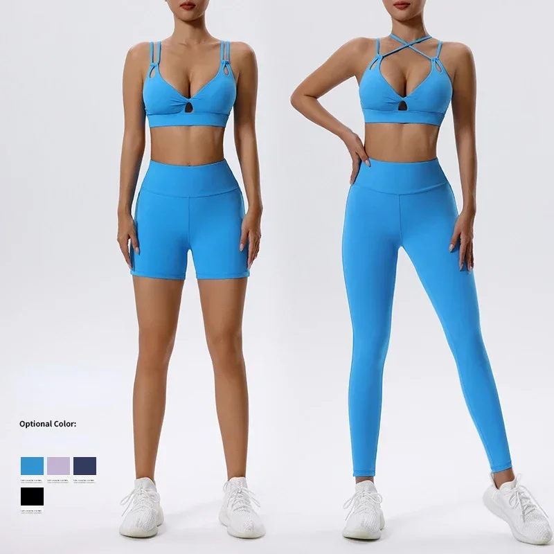 Seamless Yoga Sets Sports Fitness High Waist Hip-lifting Shorts Beauty Back Bra Suits Workout Clothes Gym Leggings Set for Women
Seamless Yoga Sets Sports Fitness High Waist Hip-lifting Shorts Beauty Back Bra Suits Workout Clothes Gym Leggings Set for Women