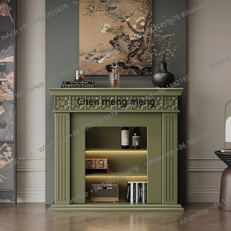 French green fireplace decorative cabinet American entrance fireplace living room TV cabinet retro
French green fireplace decorative cabinet American entrance fireplace living room TV cabinet retro