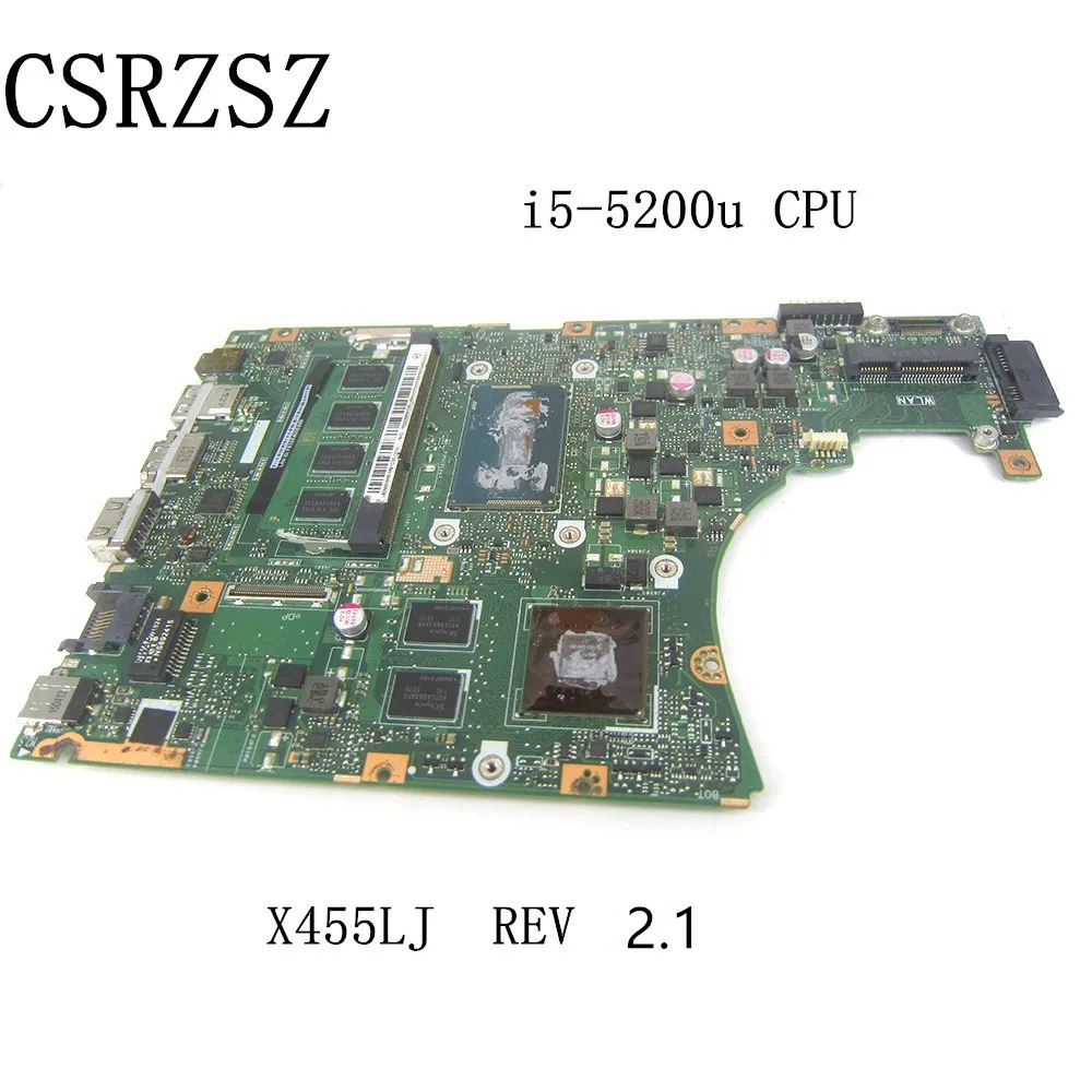 For ASUS X455LJ Laptop motherboard REV 2.0 wit i5-5200u CPUB X455LJ Mainboard Tested
For ASUS X455LJ Laptop motherboard REV 2.0 wit i5-5200u CPUB X455LJ Mainboard Tested