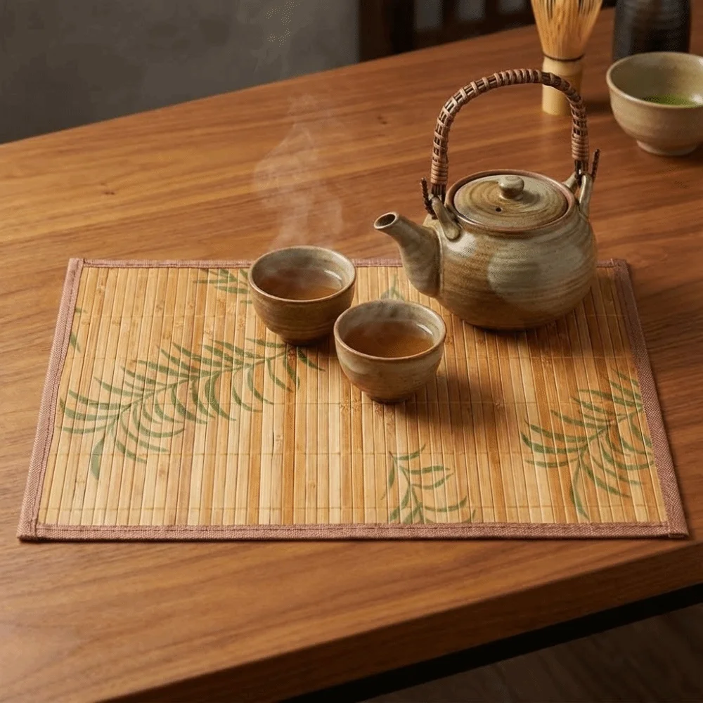 High Temperature Resistant Foldable Bamboo Placemat Vintage Simple Teacup Mat Creative Non-Slip Dining Table Mat Family Party
High Temperature Resistant Foldable Bamboo Placemat Vintage Simple Teacup Mat Creative Non-Slip Dining Table Mat Family Party