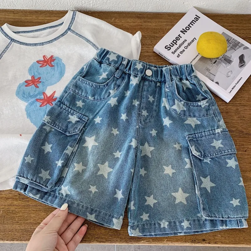 Children's Denim Shorts 2026 Summer New Boys Star Pocket Casual Pants for Kids Children Loose Denim Trousers Baby Outfits
Children's Denim Shorts 2026 Summer New Boys Star Pocket Casual Pants for Kids Children Loose Denim Trousers Baby Outfits